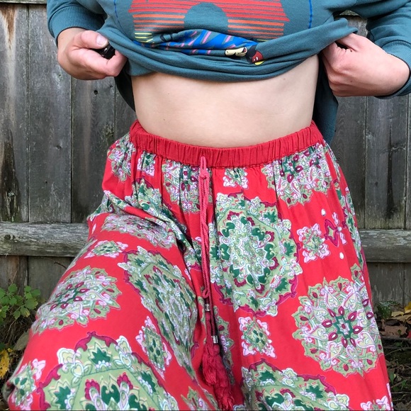 Angie Psychadelic Hippie Paisley Maxi Skirt Sz. M - Picture 4 of 4